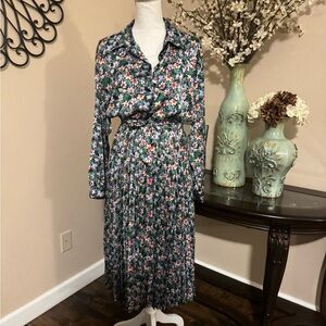 On 34th pleated midi shirt dress